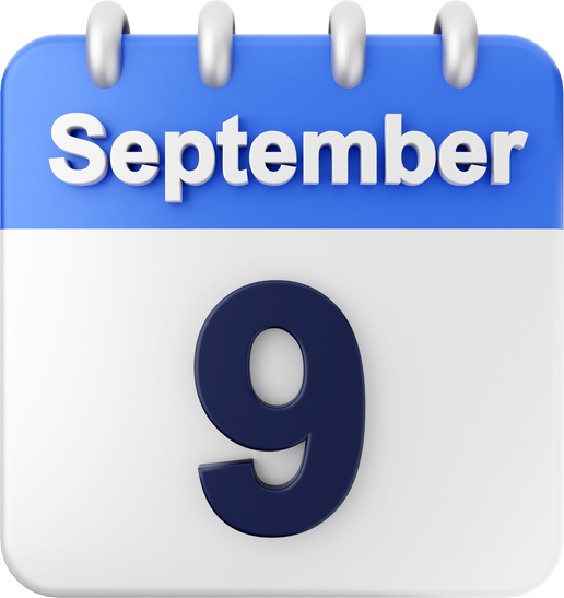 3d calendar september 9
