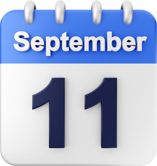 3d calendar september 11